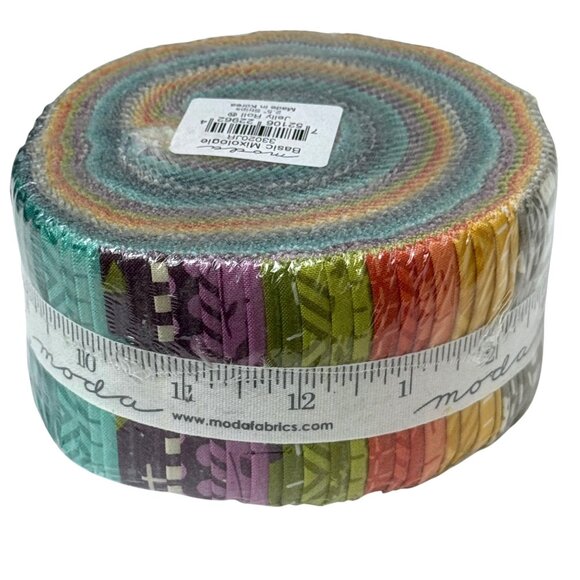 Moda Fabrics Other - Moda Basic Mixologie Jelly Roll Fabric Strips Quilting Sewing Swatches NWT
